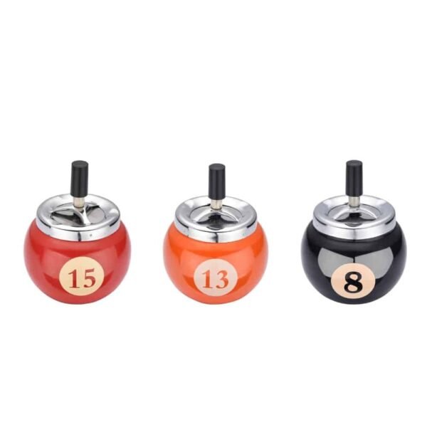 Pool Ball Push Ashtray