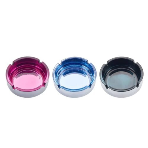 Round Col Plating Glass Ashtray