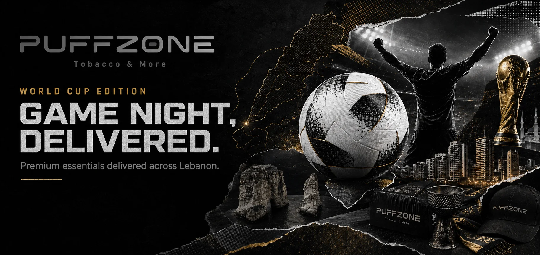 Puffzone World Cup edition delivery campaign across Lebanon